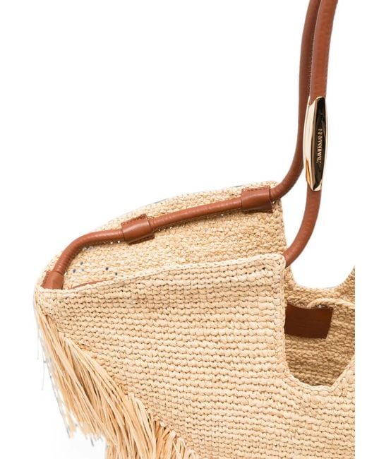 Zimmermann Natural Medium Goldentime Fringe Tote Bag