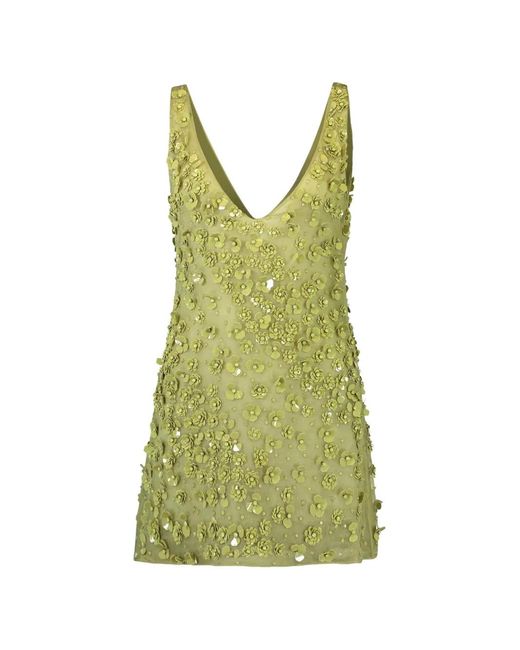 Cult Gaia Green Sapphira Sequin-Embellished Mini Dress