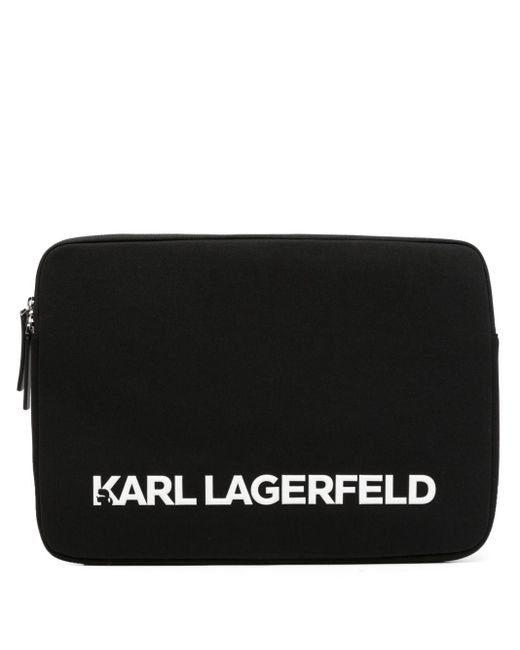 Karl Lagerfeld Logo-print Laptop Bag in Black | Lyst