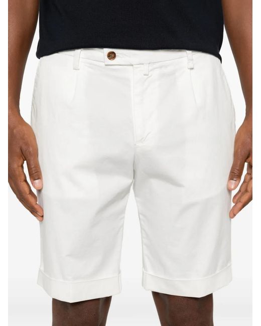 Briglia 1949 White Pleated Shorts for men
