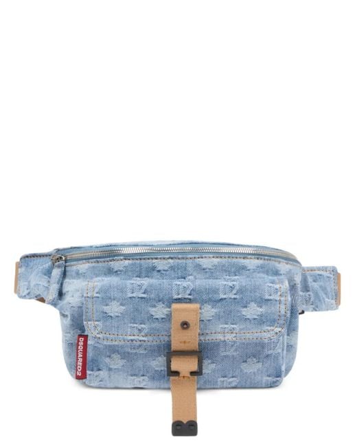 DSquared² メンズ ブルー モノグラム ベルトバッグ
