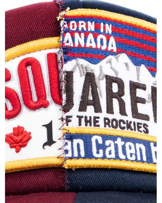 DSquared² Red Patchwork Cap