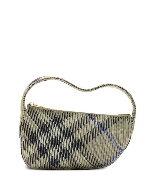 Burberry Gray Check Mini Knitted Bag