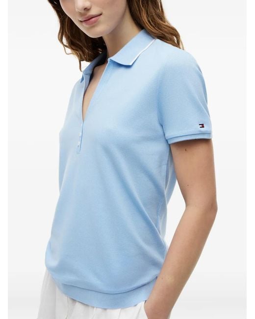 Tommy Hilfiger Blue Short-Sleeve Polo Top