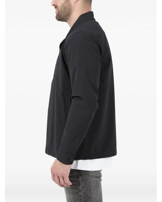 NN07 Black Zander Button Fastening Shirt Jacket for men