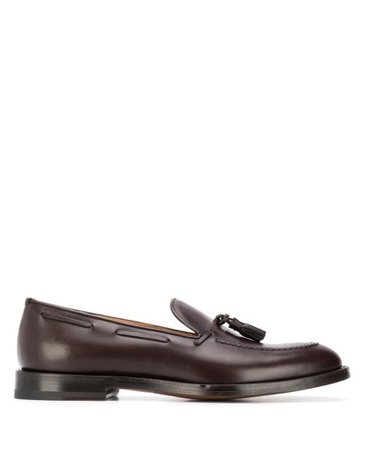 Scarosso Brown William Tassel Loafers for men