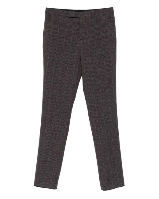 Paul Smith Gray Check-Print Trousers for men