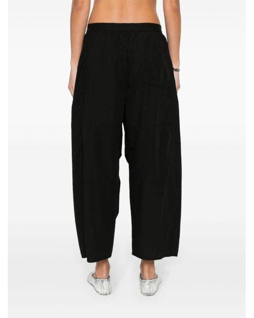 Lemaire Black Tapered-Leg Cropped Trousers