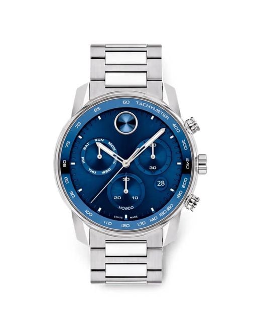 Movado Blue Bold Verso 44Mm Watch for men