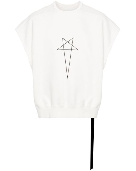 Rick Owens Ärmelloses Sweatshirt mit grafischem Print in White für Herren