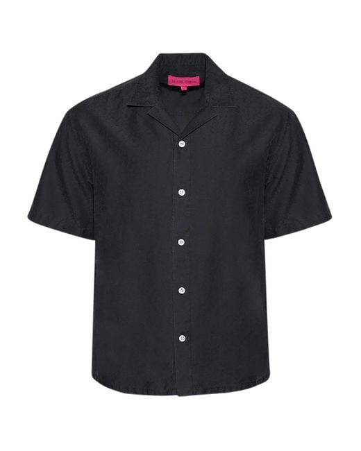 Camicia A Maniche Corte di The Elder Statesman in Black da Uomo