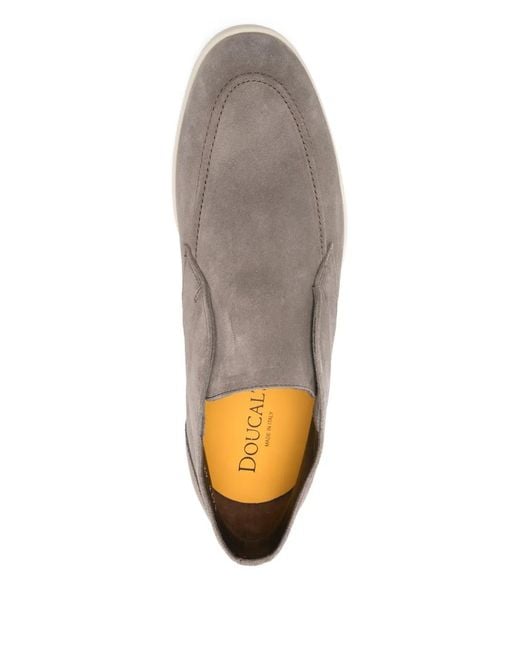 Doucal's Gray Suede Boots for men