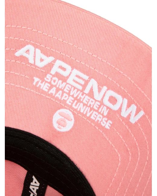 Aape By A Bathing Ape Pink Aapenow Moonface Cotton Cap for men