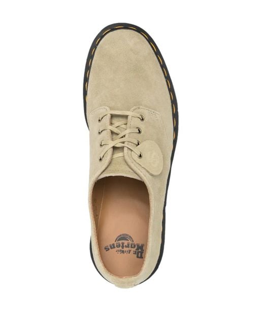 Dr. Martens Green Lace-up Fastening Leather Shoes for men