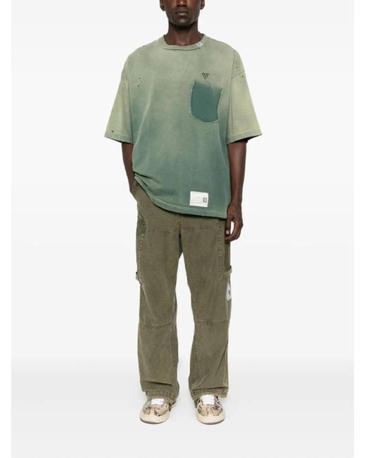 Maison Mihara Yasuhiro Green Cargo Pocket Drawstring Trousers for men