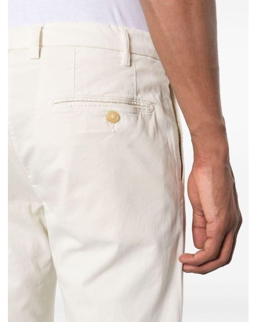 Pantalon de costume slim à plis marqués Canali pour homme en coloris White