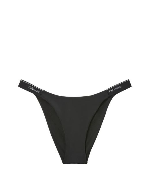 Calvin Klein Black Ck Icon Logo-Detail Bottoms