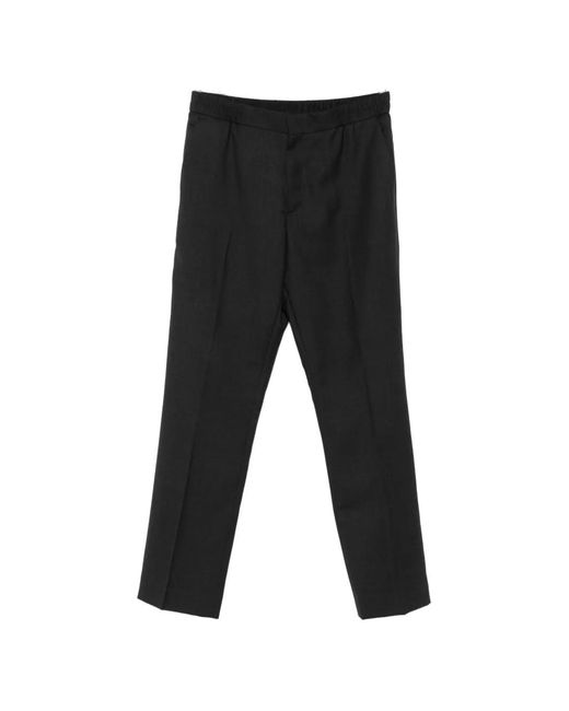 Paul Smith Black Elasticated-Waist Wool Trousers for men