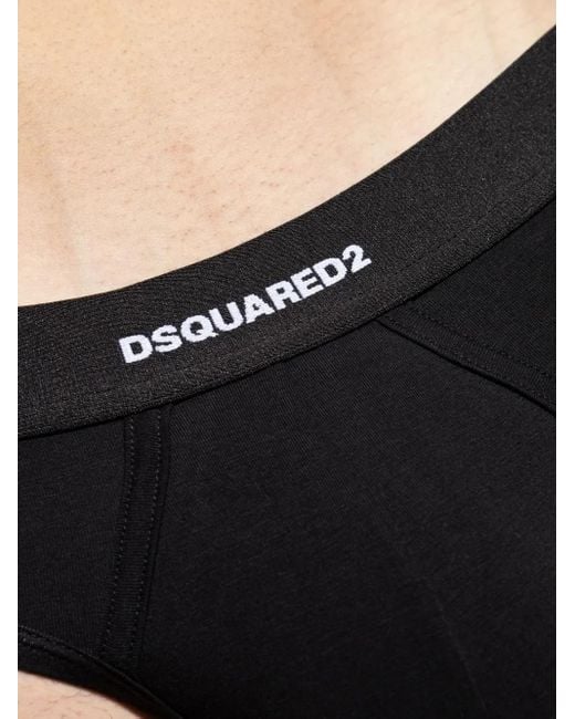 DSquared² Slip Mit Jacquard-Logo in Black für Herren