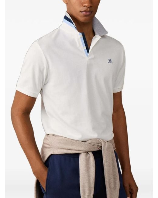 Hackett White Heritage Short-Sleeve Polo Shirt for men