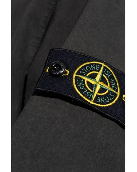 Stone Island Black David-Tc Bomber Jacket for men