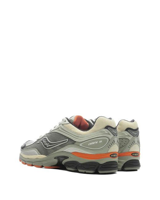 Saucony Gray Progrid Omni 9 Sneakers for men