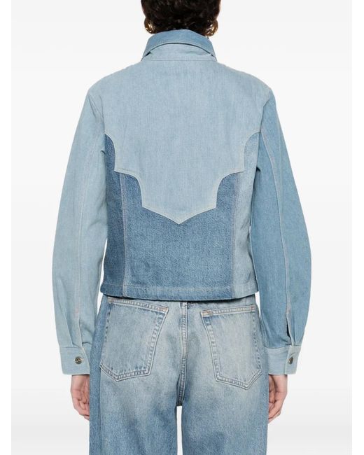 Levi's Blue Patchwork Button-Up Jacket