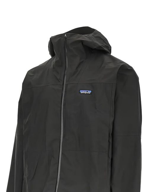 Patagonia Black Hooded Lightweight Jacket for men