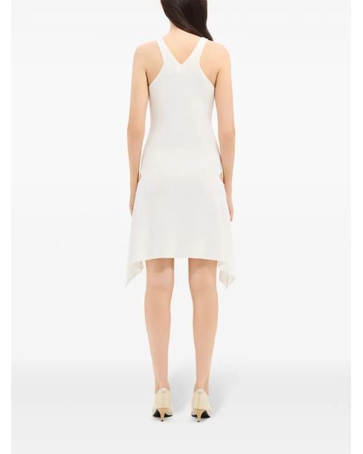 Courreges White Cut-Out Jersey Mini Dress