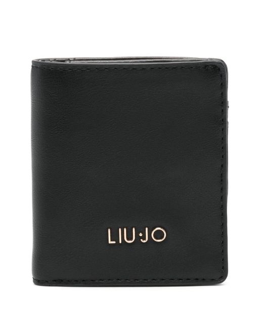 Liu Jo Black Logo-lettering Wallet