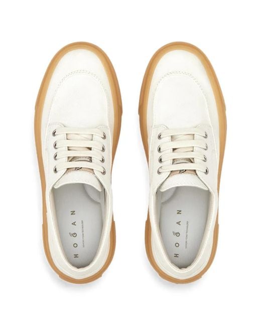 Hogan White Crosswind Sneakers