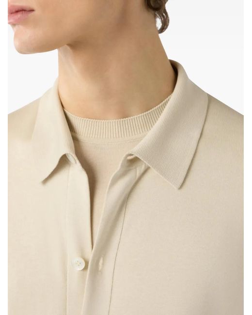 Lardini White Silk Knitted Shirt for men