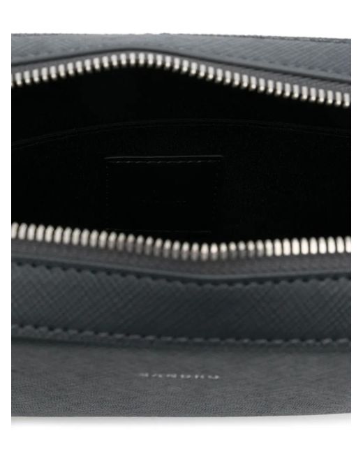 Sandro Gray Small Reconstitued Messenger Bag for men