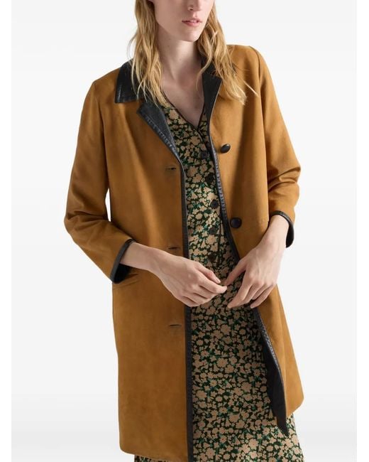 Prada Brown Suede Coat