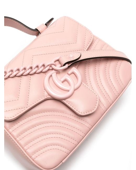 Gucci Pink Mini GG Marmont Tote Bag