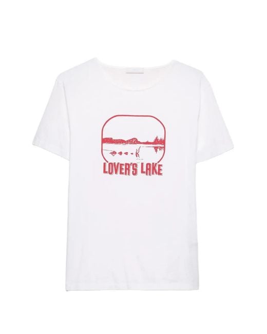 Prada White Graphic-Print Cotton T-Shirt for men