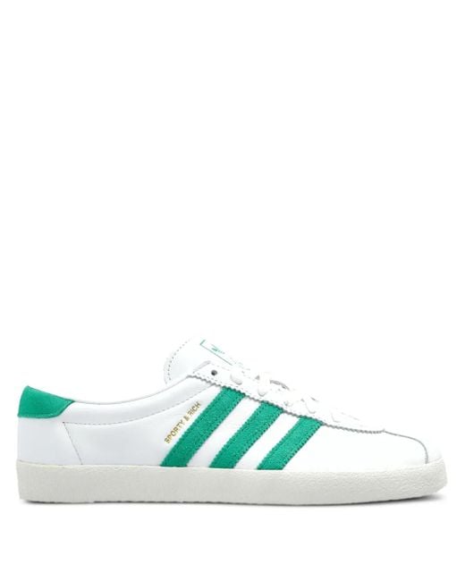 Adidas スリーストライプ レザースニーカー Green