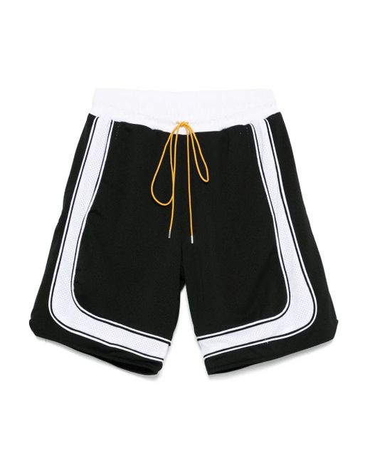 Rhude Black Drawstring Track Shorts for men