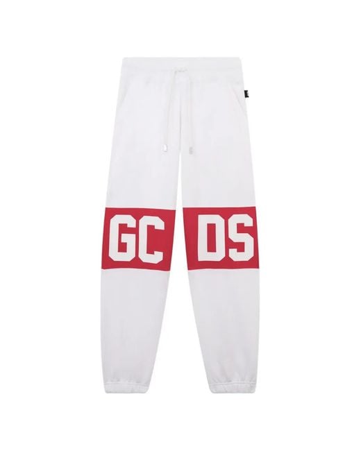 Gcds White Logo-Band Track Pants for men