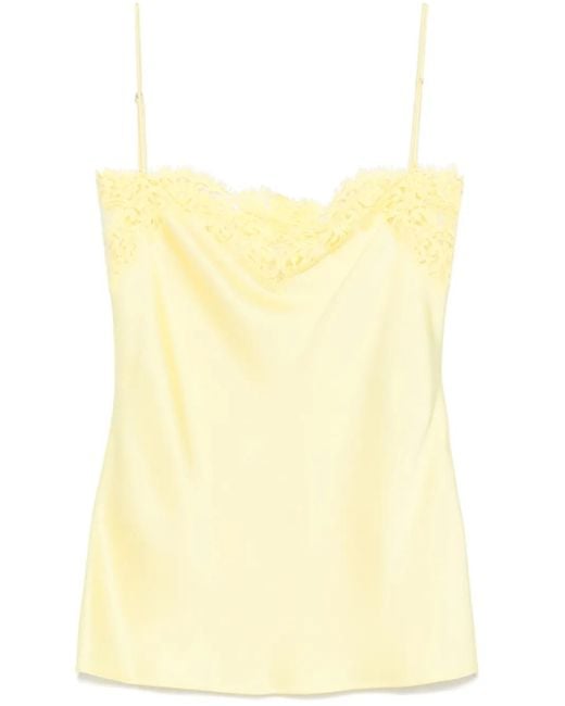 Stella McCartney レーストリム タンクトップ Yellow
