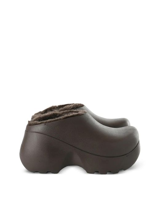 CROCSTM Gray Mules À Plateforme