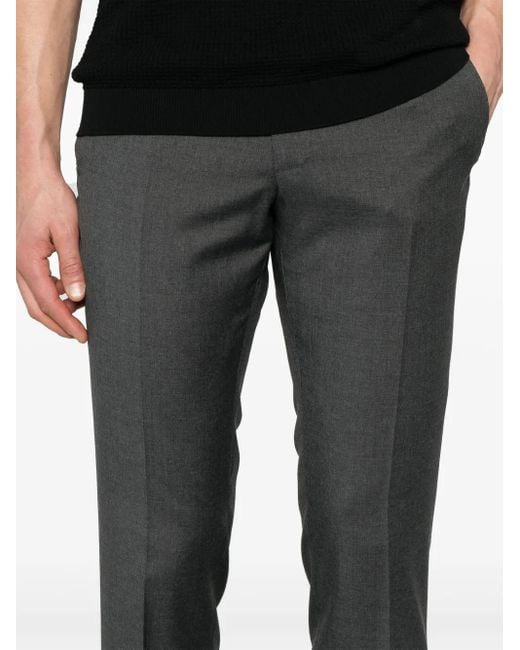 Incotex Gray Wool Trousers for men