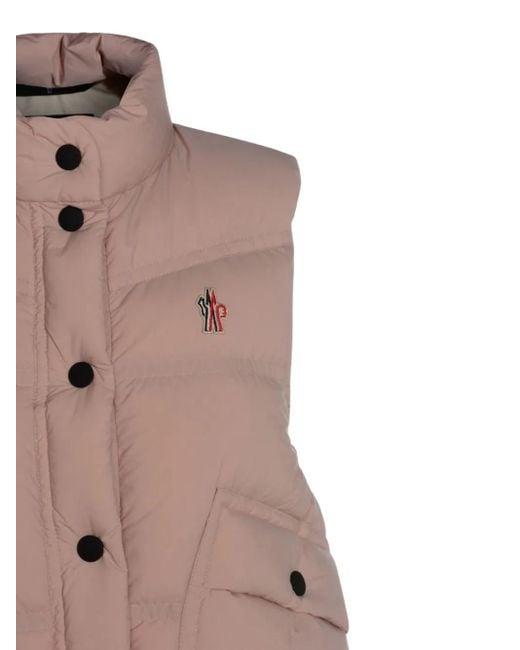 Moncler Pink Buttoned Padded Coat