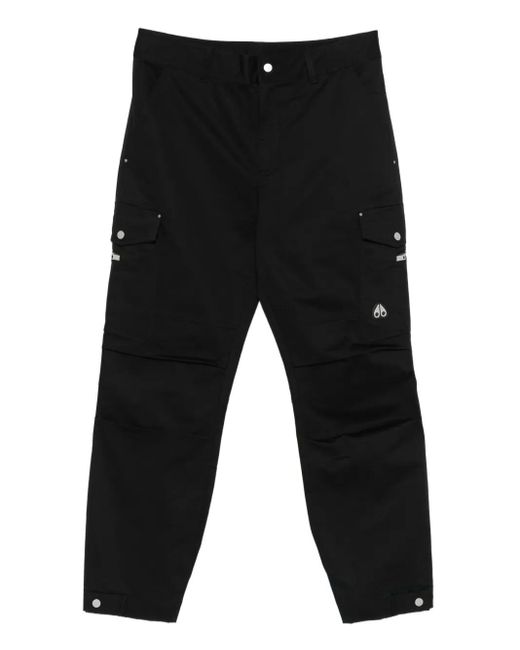 Moose Knuckles Black Cargo-Pocket Trousers for men