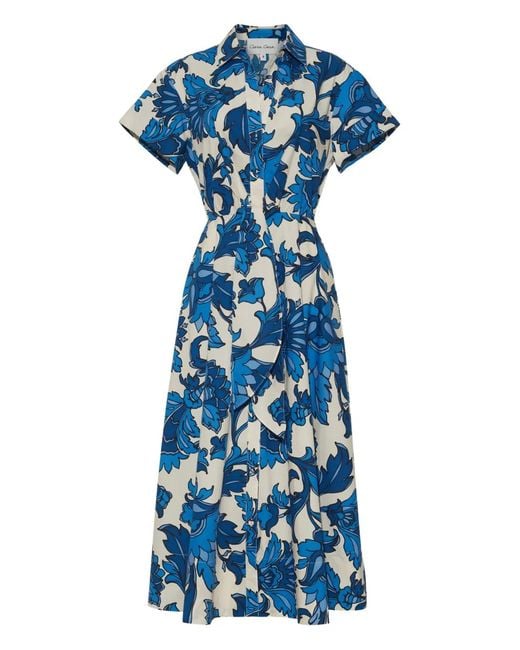 Cara Cara Blue Asbury Midikleid mit Blumen