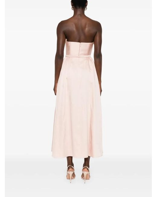 Roland Mouret Pink Ruffle Midi Dress