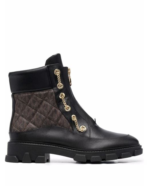 MICHAEL Michael Kors Leather Ridley Ankle Boots in Black - Lyst