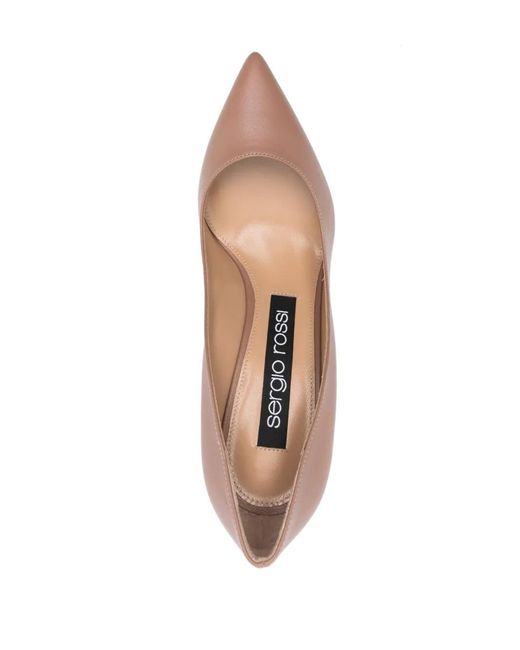 Sergio Rossi Pink Godiva 75Mm Pointed Toe Pumps
