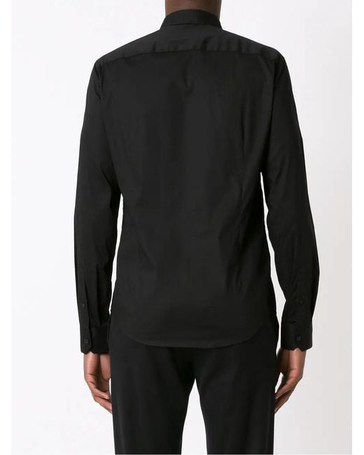 ARMANI EXCHANGE Black Button-Front Shirt for men