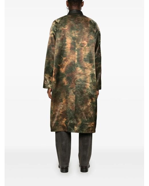 sunflower Green Raglan Splash Print Coat for men